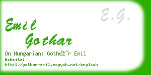 emil gothar business card